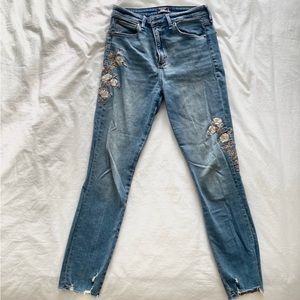 Abercrombie Embroidered Skinny Jeans